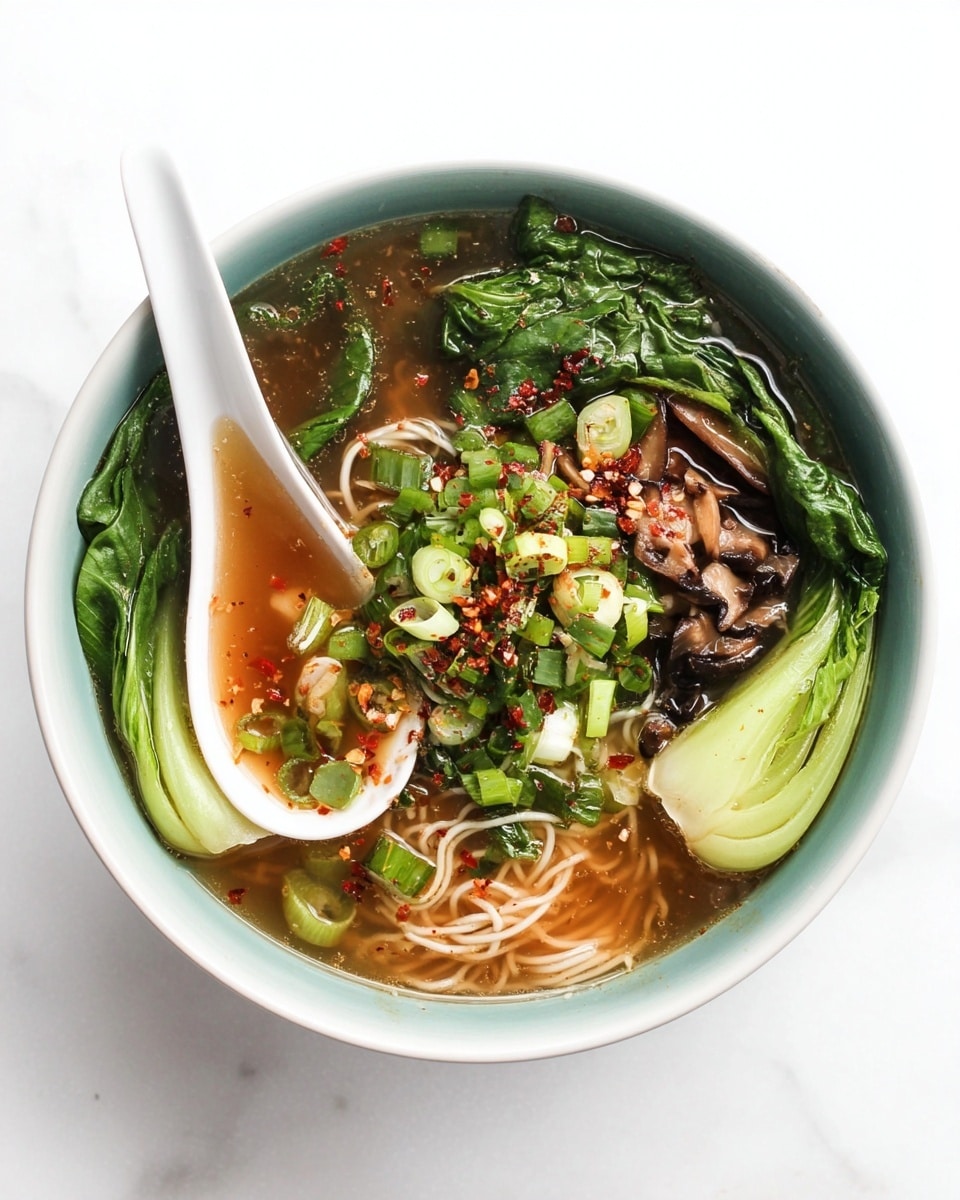Ginger Garlic Noodle Soup with Bok Choy Recipe