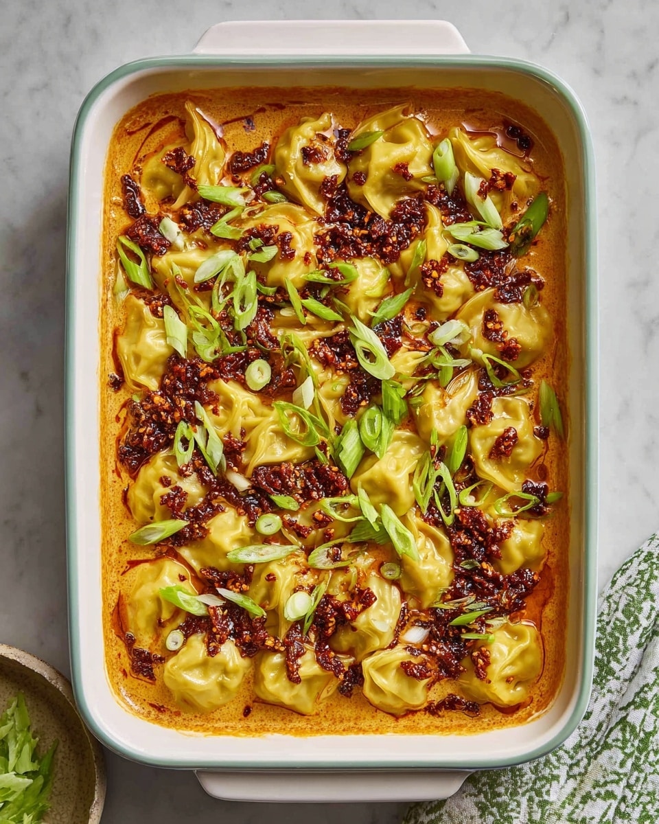 One Pan Baked Dumplings Recipe