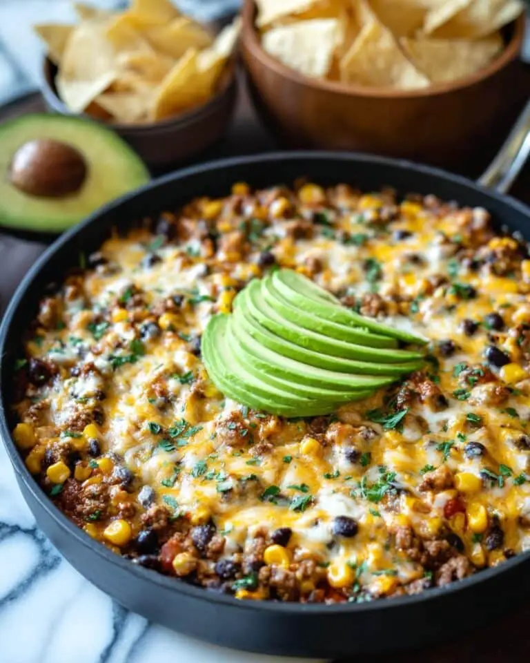 Cheesy Taco Rice Skillet Recipe