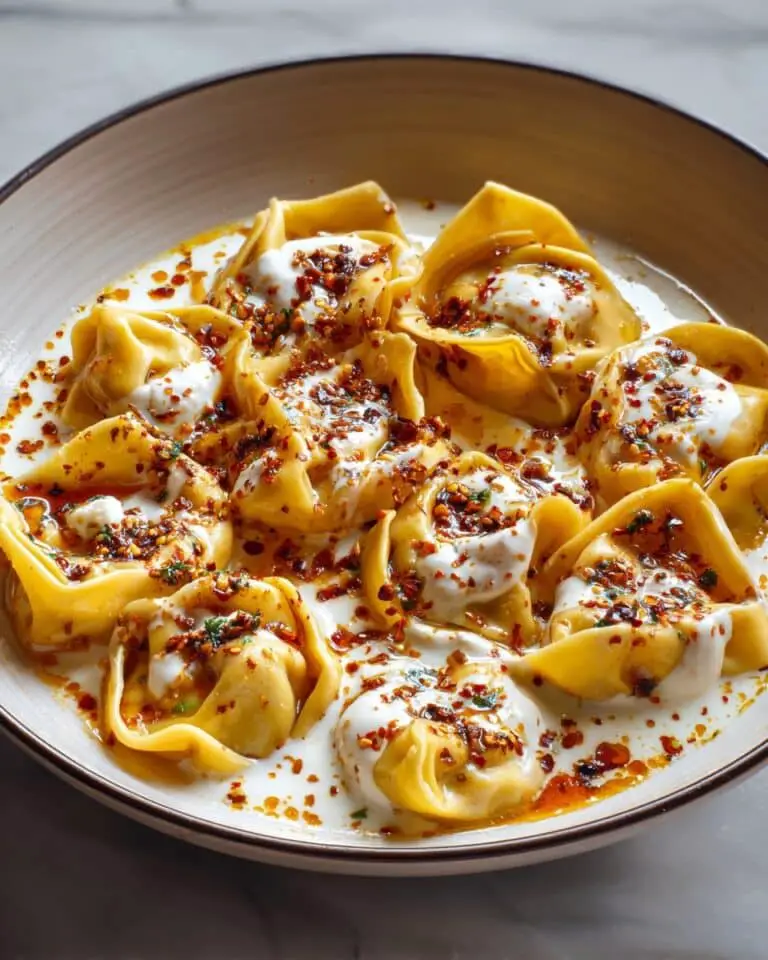 Turkish Dumplings (Manti) with Garlicky Yogurt and Spiced Oil Recipe