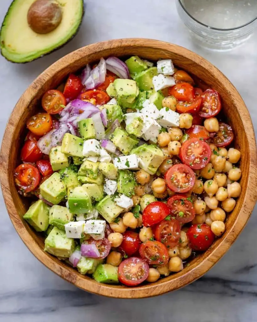 Chickpea Feta and Avocado Salad Recipe