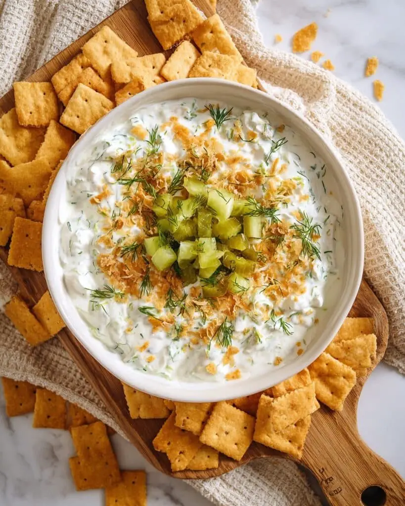 The Best Easy High Protein Dill Pickle Dip Recipe
