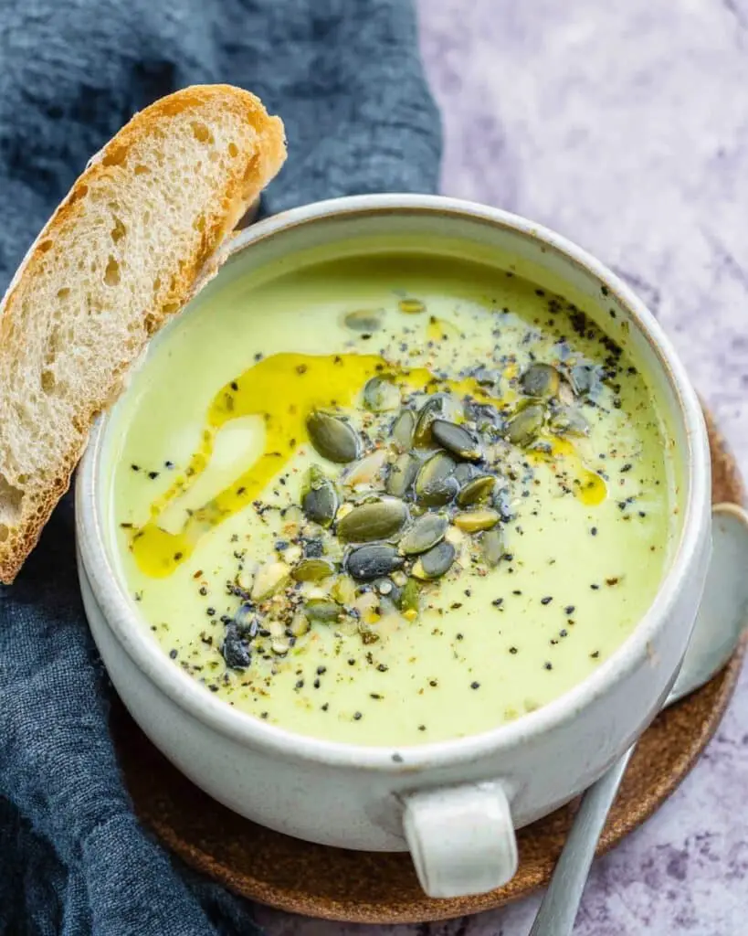 Spicy Broccoli Soup with Ginger, Parsnip, and Cinnamon Recipe