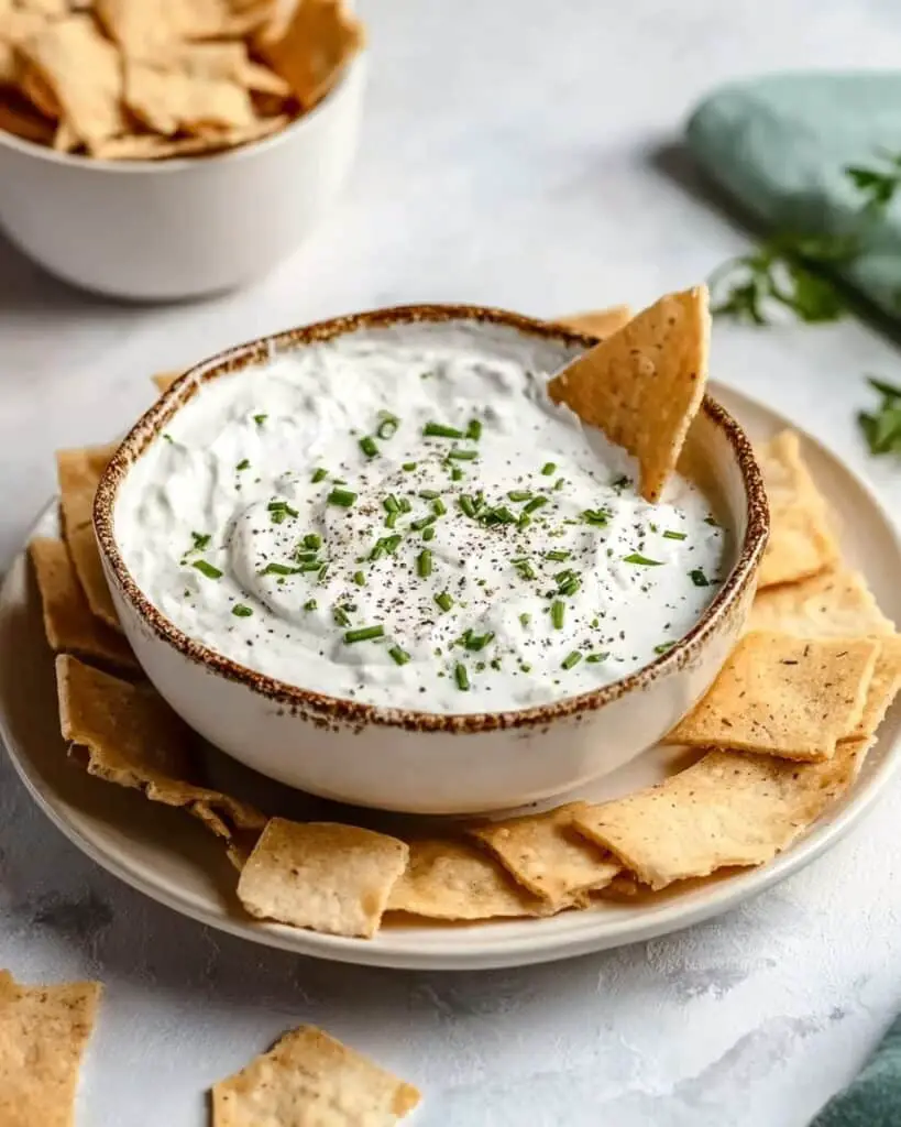 High Protein Cottage Cheese Sour Cream & Onion Dip Recipe