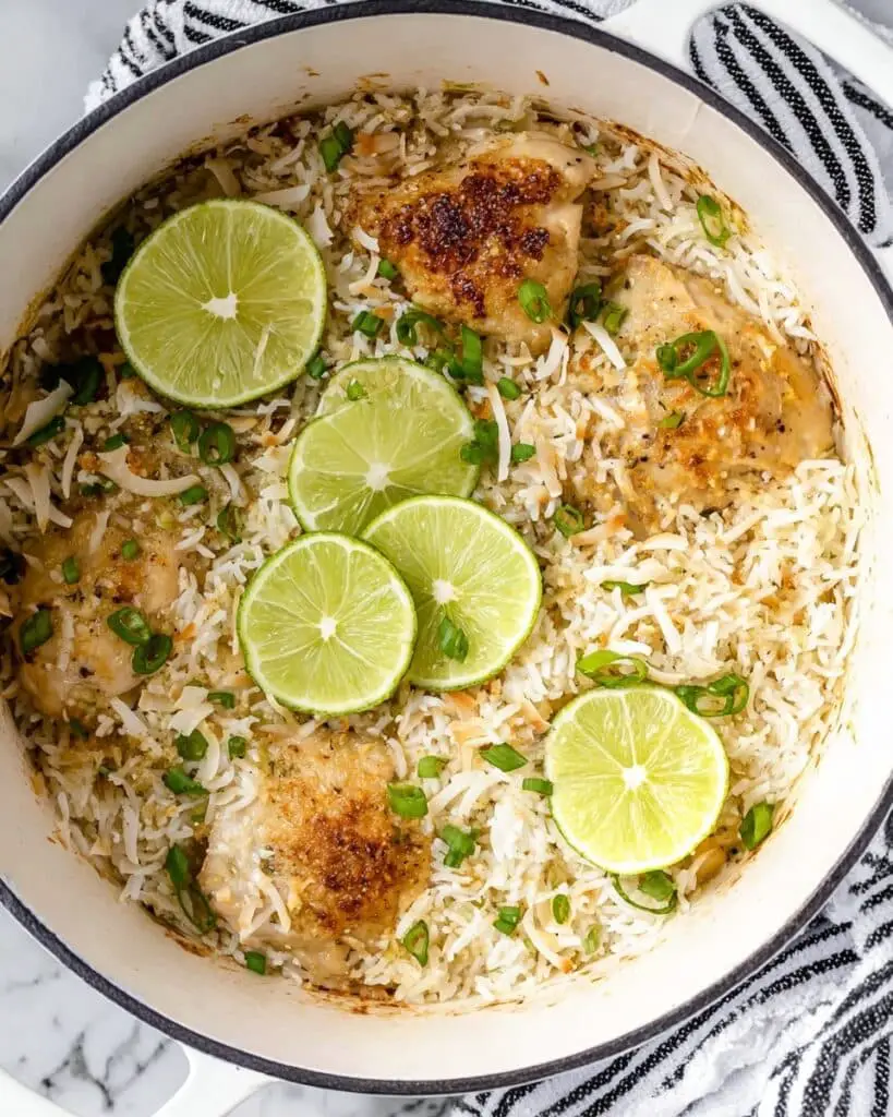 One Pot Coconut Chicken and Rice Recipe