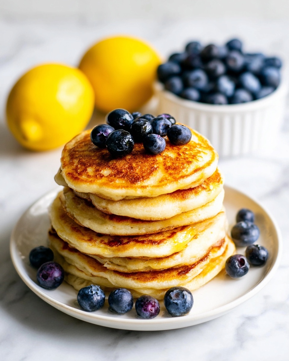 Lemon Blueberry Cottage Cheese Pancakes Recipe