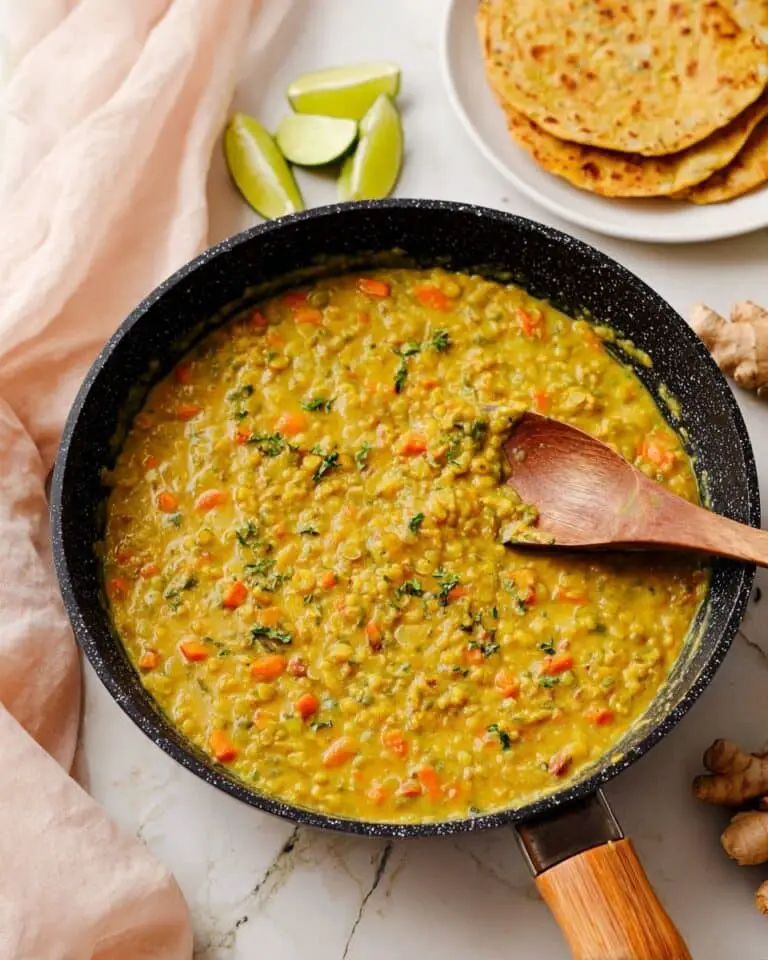One-Pot Green Lentil Dal with Coconut Milk Recipe
