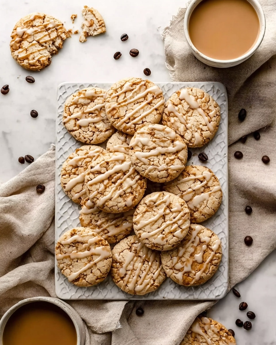 Vanilla Brown Sugar Oatmeal Latte Cookies with Espresso Icing Recipe