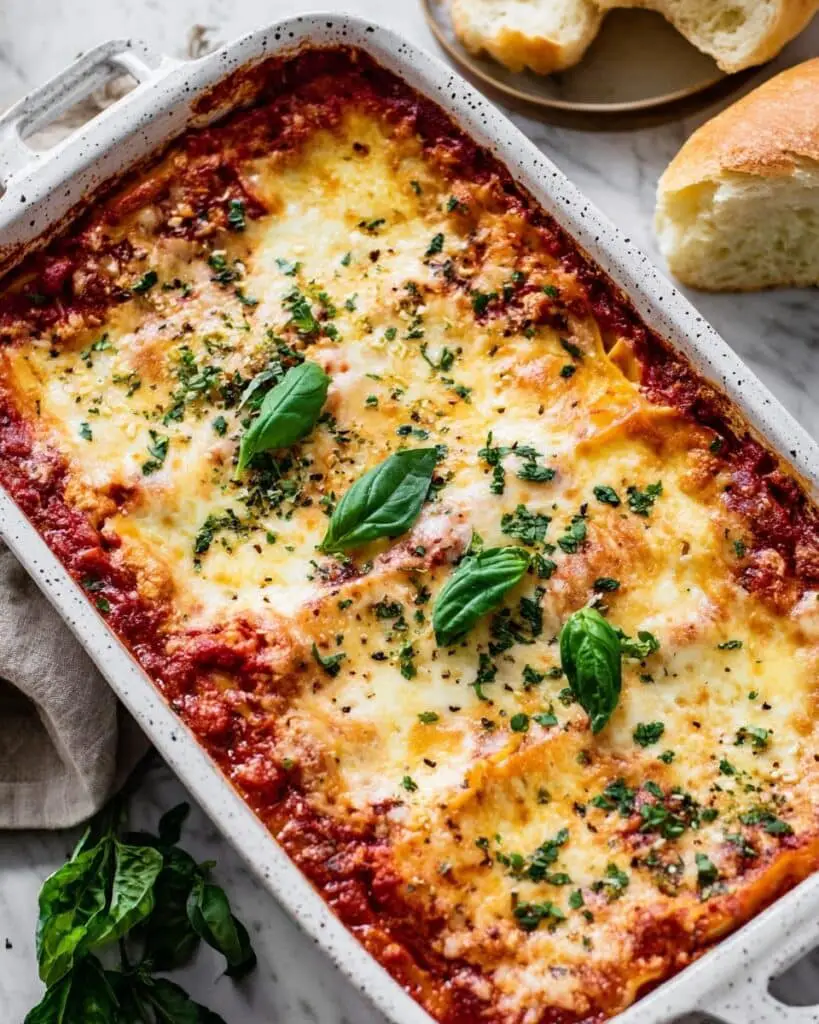 Cheesy Spinach Stuffed Shells with Marinara Recipe