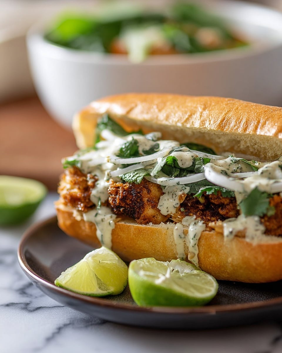 Crispy Cilantro Lime Chicken Sandwich with Cucumber Salad Recipe