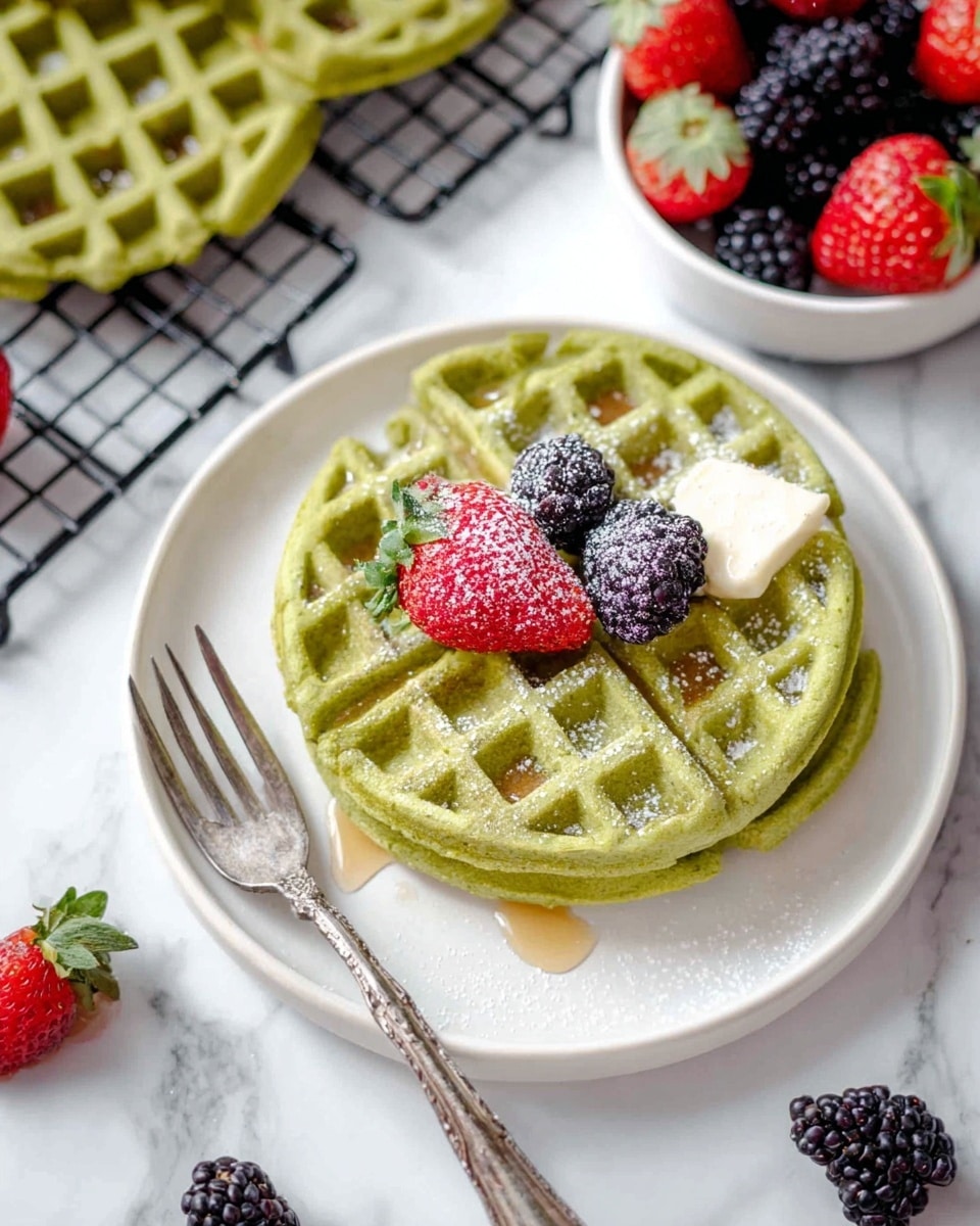 Oatmeal Green Smoothie Waffles Recipe