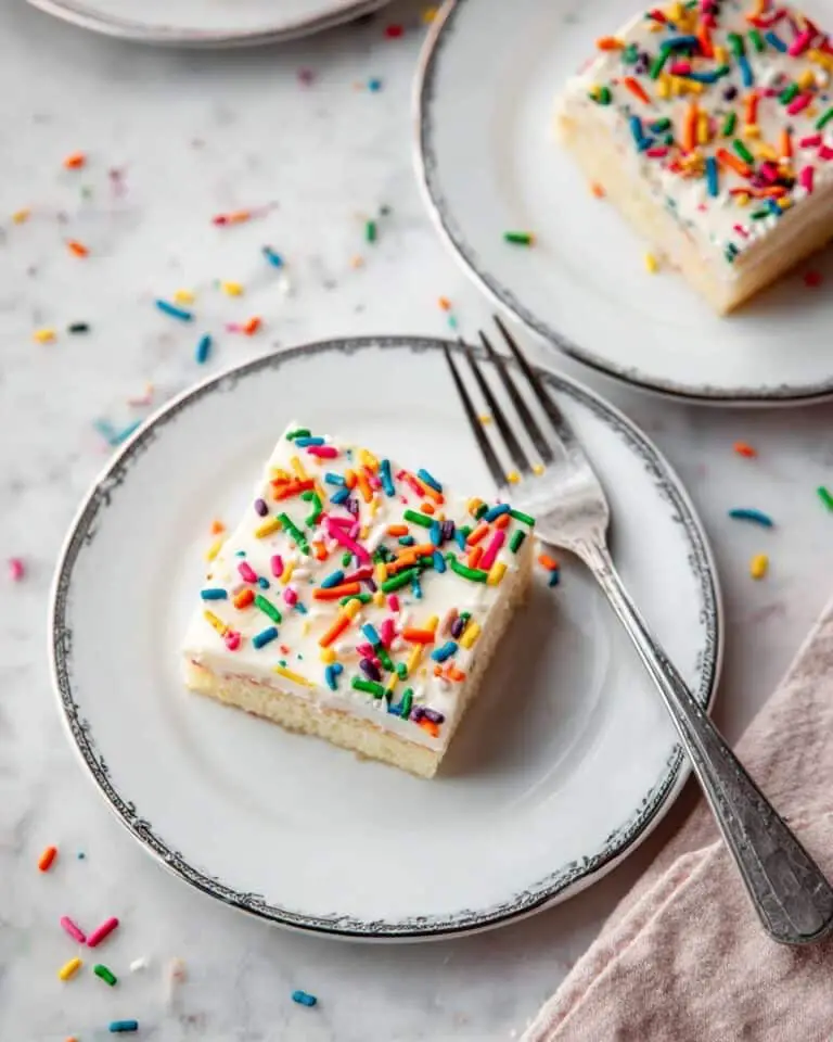 Vanilla Wacky Cake with Sprinkles Recipe