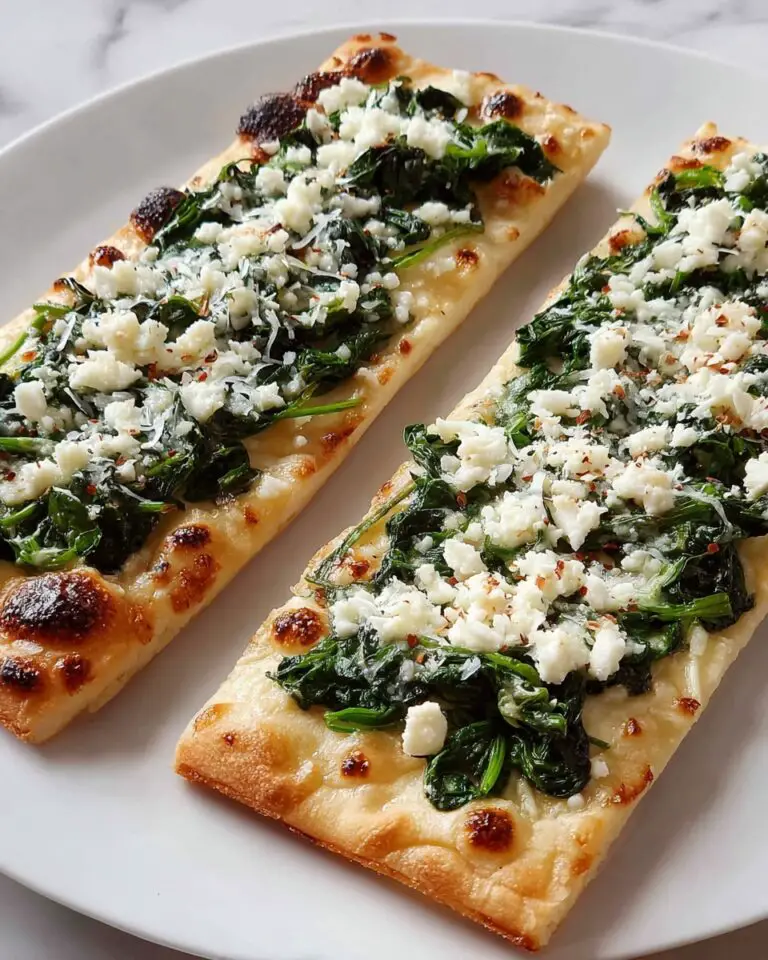 Spinach and Feta Flatbread Pizza Recipe