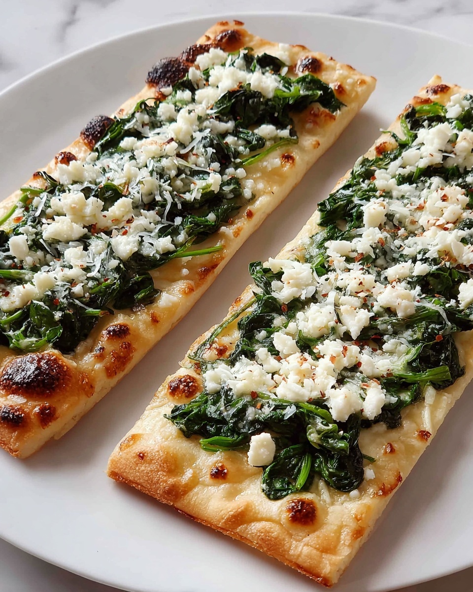 Spinach and Feta Flatbread Pizza Recipe