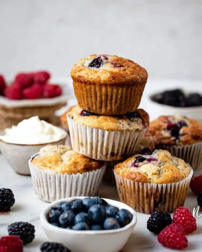 Cottage Cheese Muffins with Berries Recipe