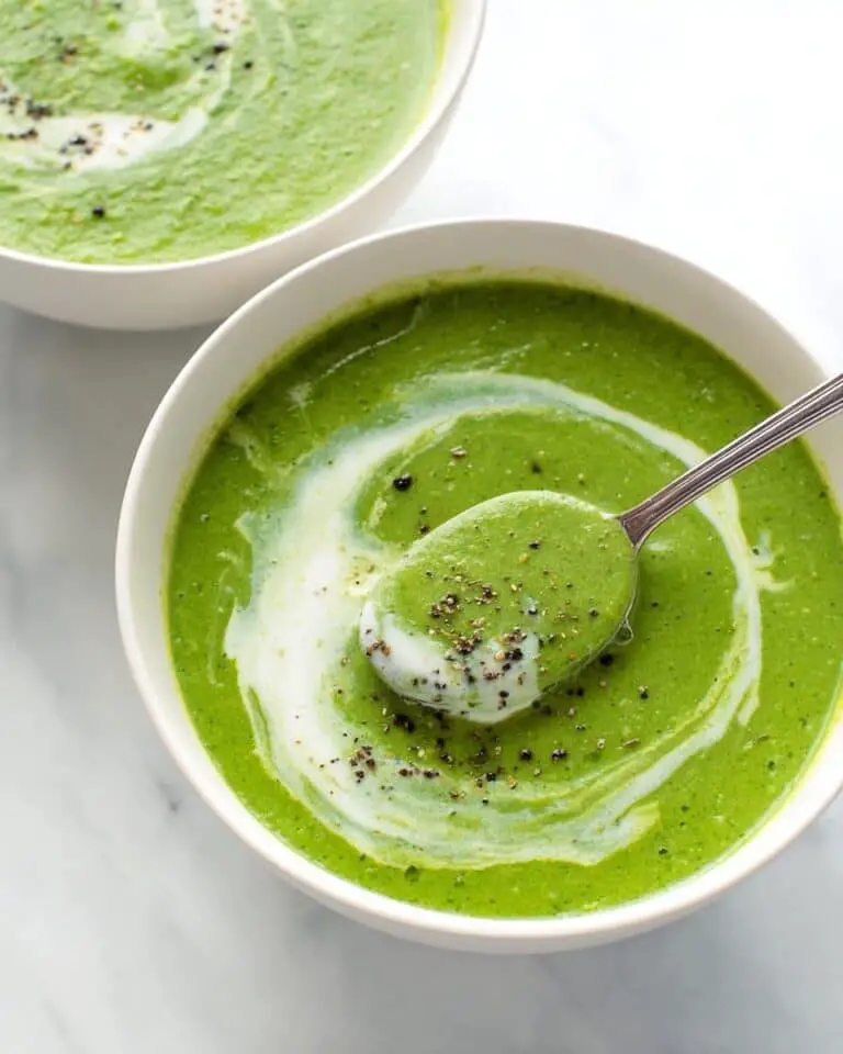 Creamy Broccoli Spinach Soup with Greek Yogurt Recipe