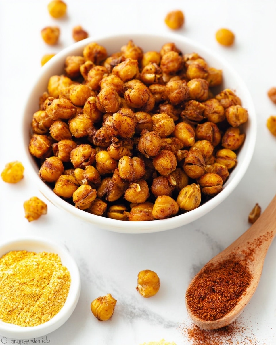 Cheesy Nacho Roasted Chickpeas Recipe