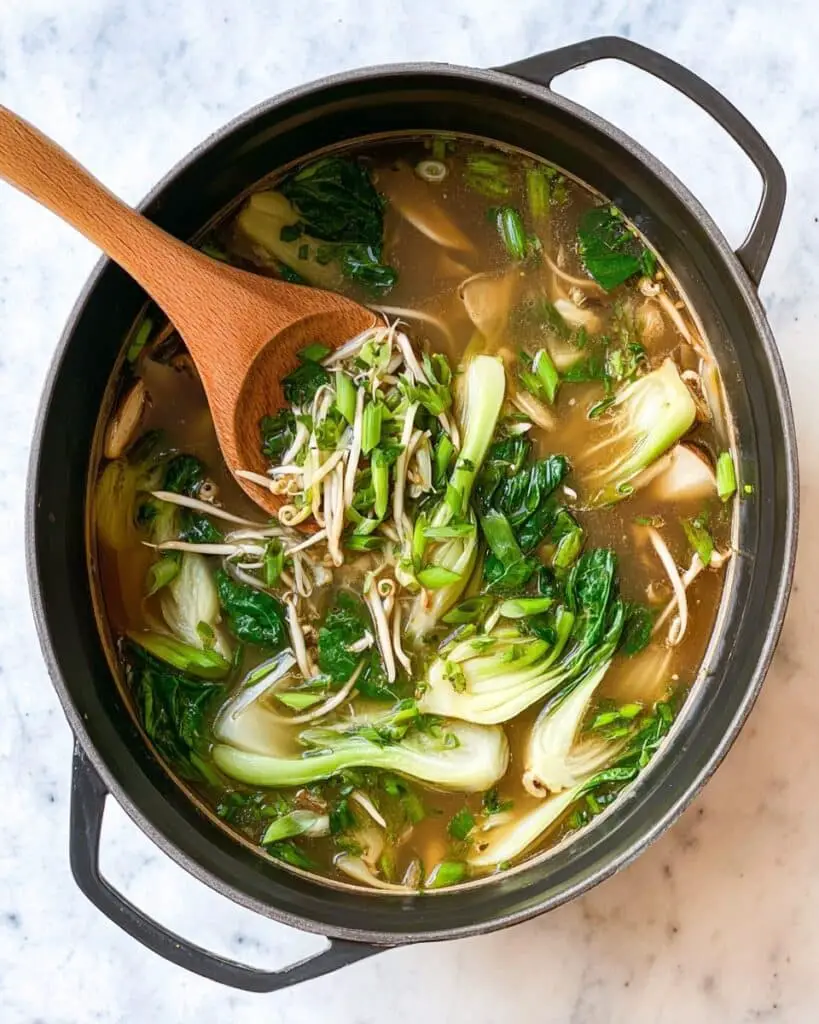 Garlic Ginger Bok Choy Soup Recipe