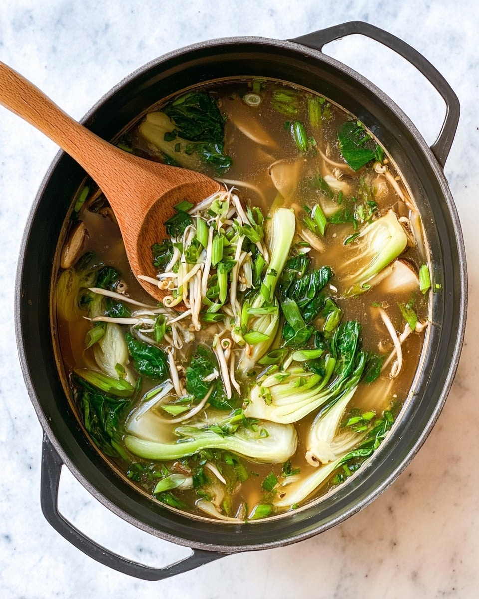 Garlic Ginger Bok Choy Soup Recipe