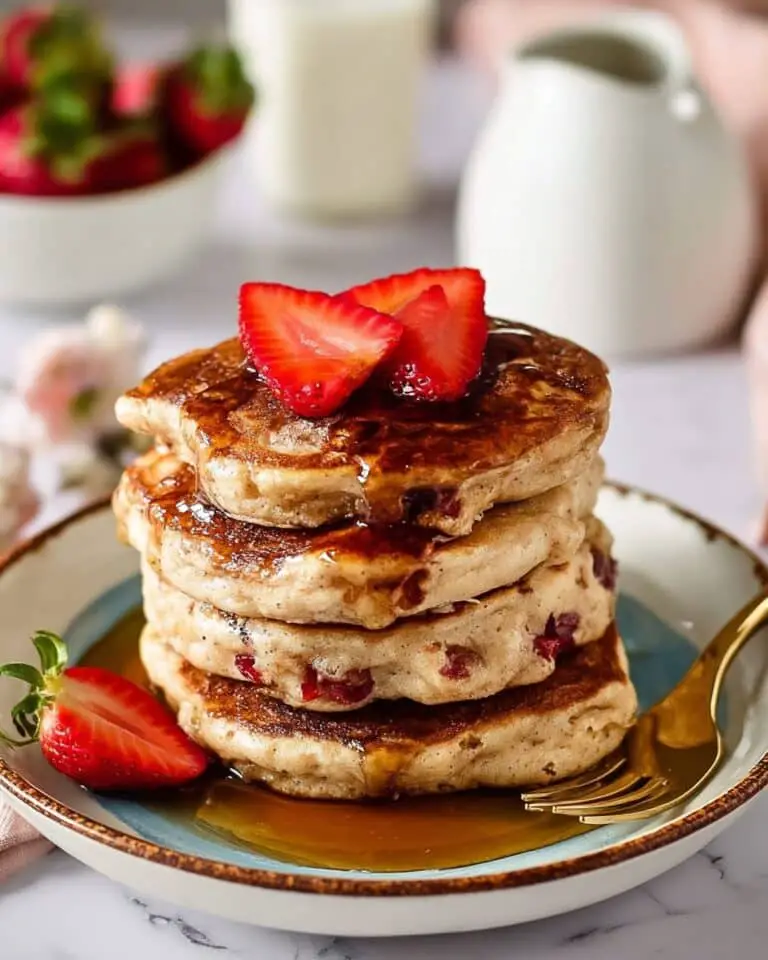 Banana Strawberry Pancakes Recipe