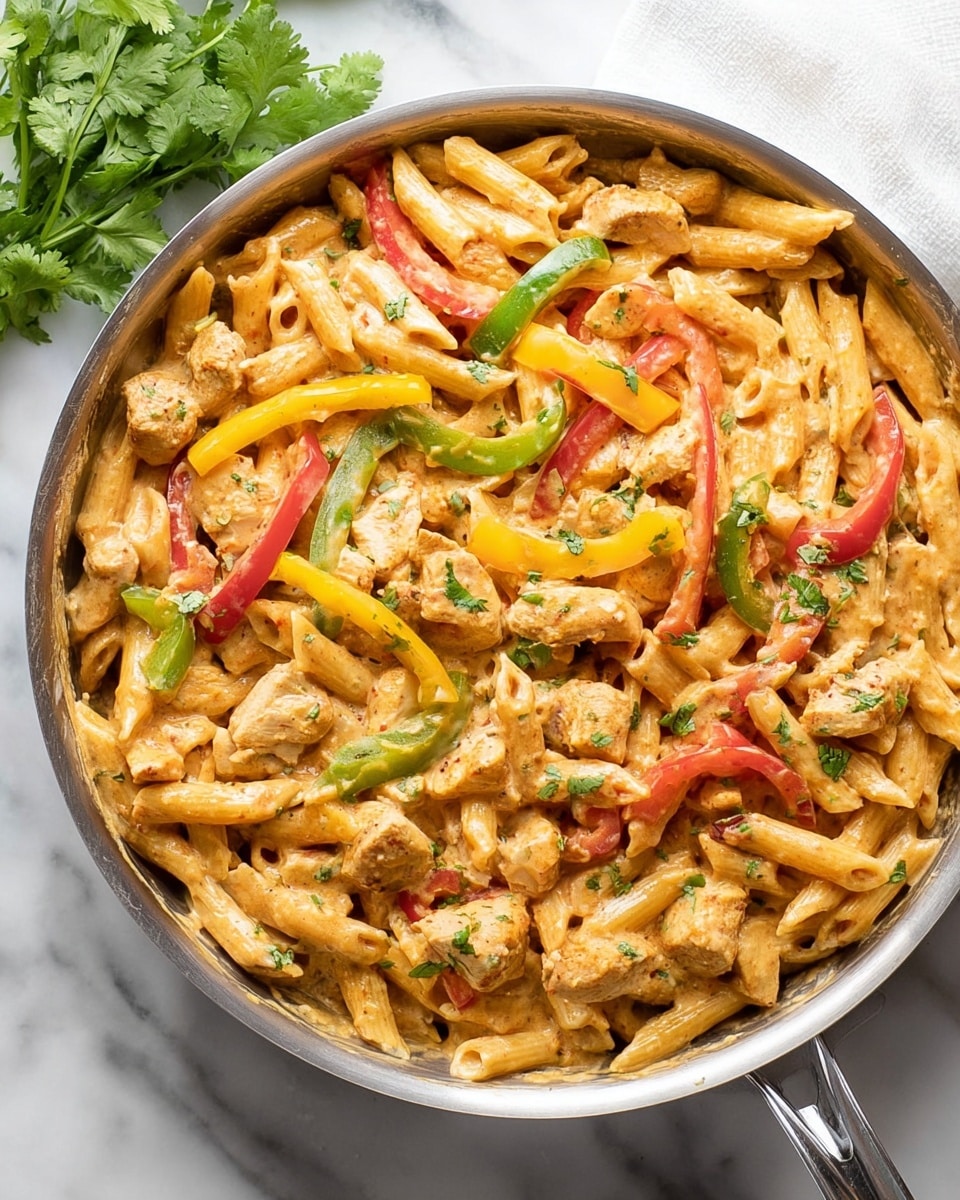 Creamy Chicken Fajita Pasta Recipe