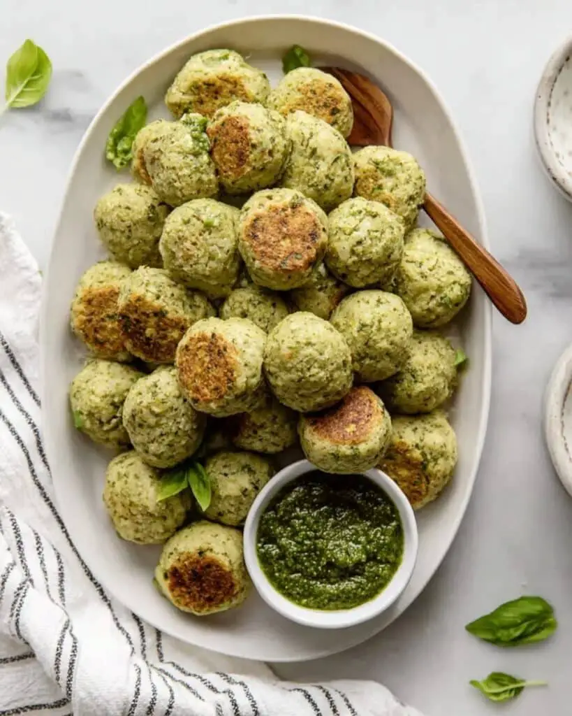 Pesto Chicken Meatballs Recipe