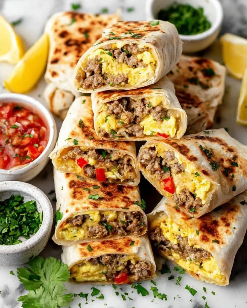High Protein Breakfast Burritos Recipe