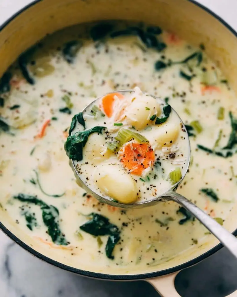 Creamy Chicken Gnocchi Soup (Olive Garden Copycat) Recipe