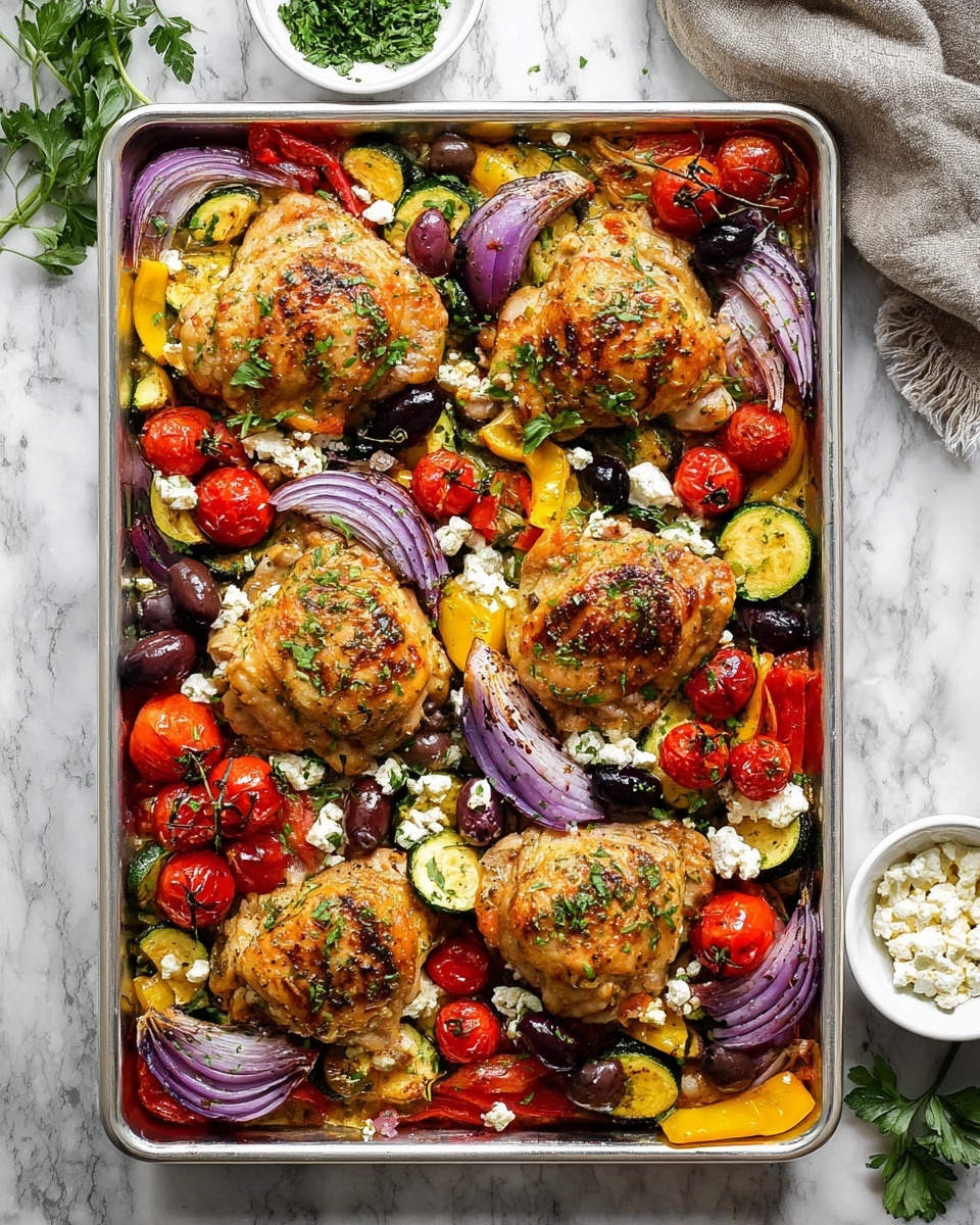 Greek Sheet Pan Chicken Dinner Recipe