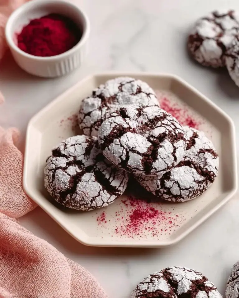 Chocolate Raspberry Crinkle Cookies Recipe