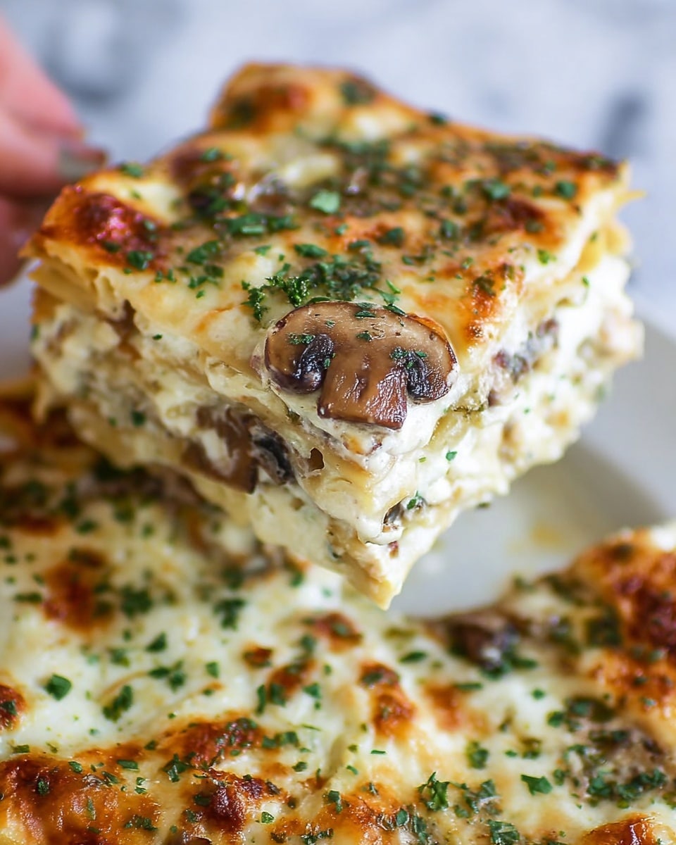Creamy Spinach and Mushroom Lasagna Recipe