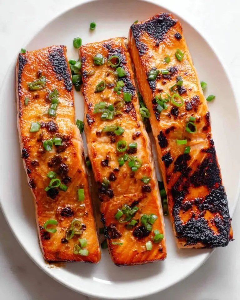Asian Baked Salmon with Honey Soy Marinade Recipe