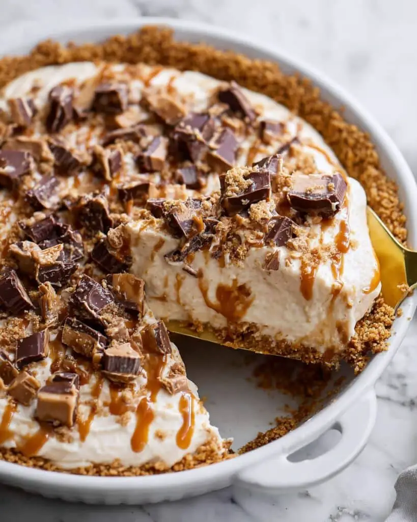 No Bake Snickers Bar Pie Recipe