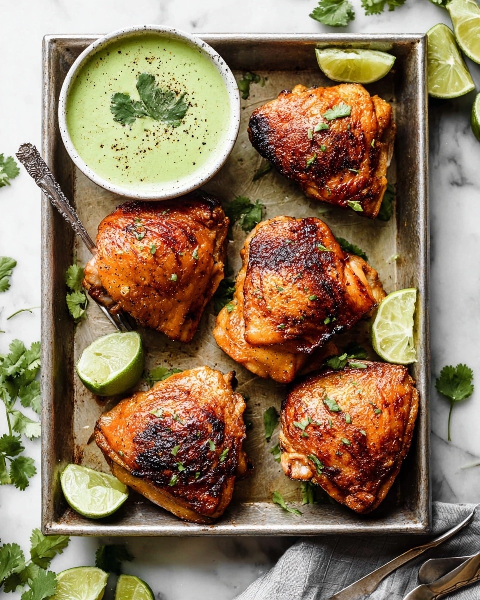 Peruvian Chicken with Cilantro Lime Green Sauce Recipe