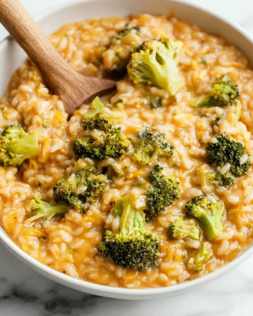 Roasted Broccoli and Cheddar Risotto for Two Recipe