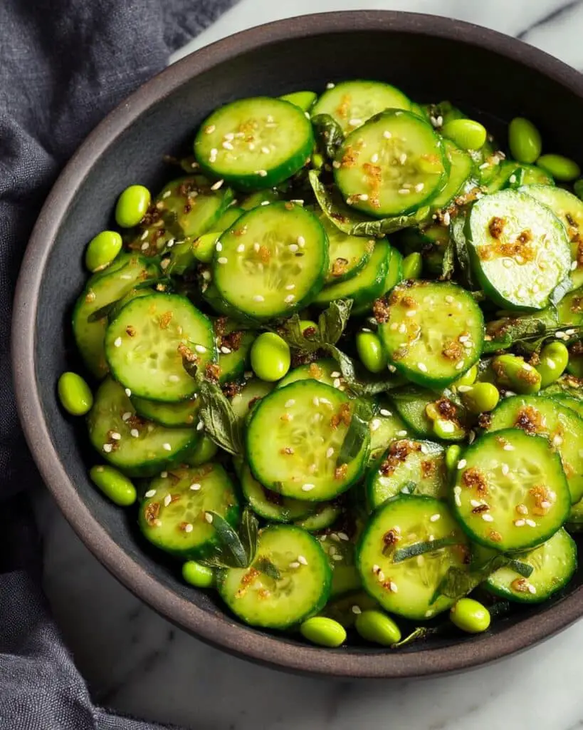 Spicy Cucumber Edamame Salad Recipe