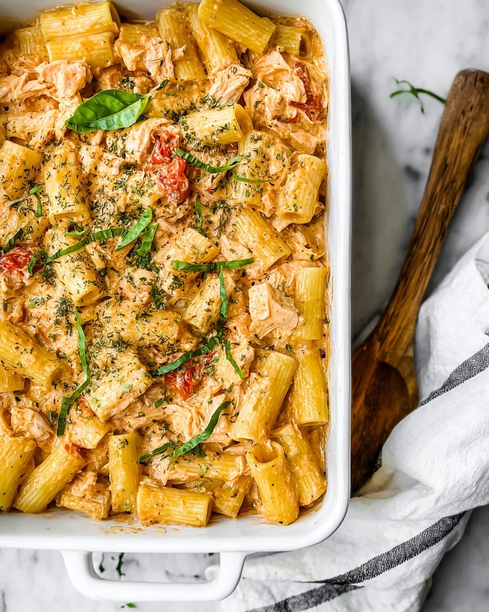 Baked Feta Pasta with Salmon Recipe