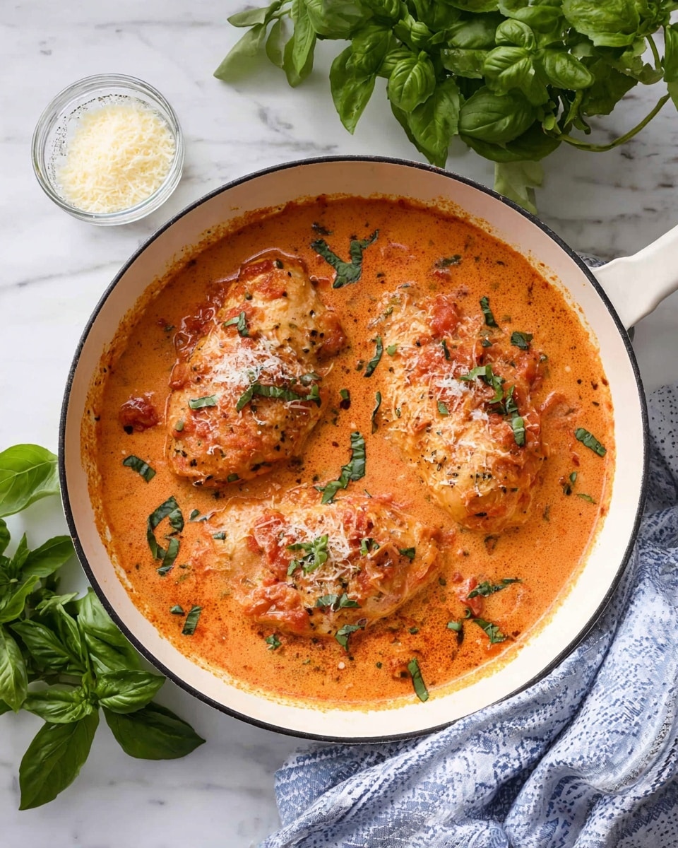 Creamy Tomato Basil Chicken Breasts Recipe