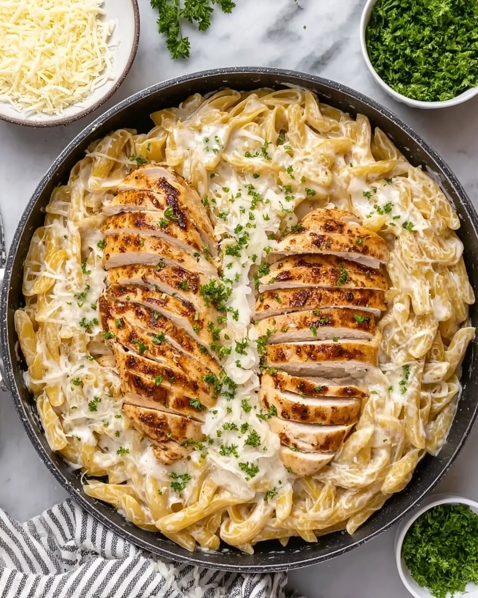 Garlic Parmesan Chicken Pasta Recipe