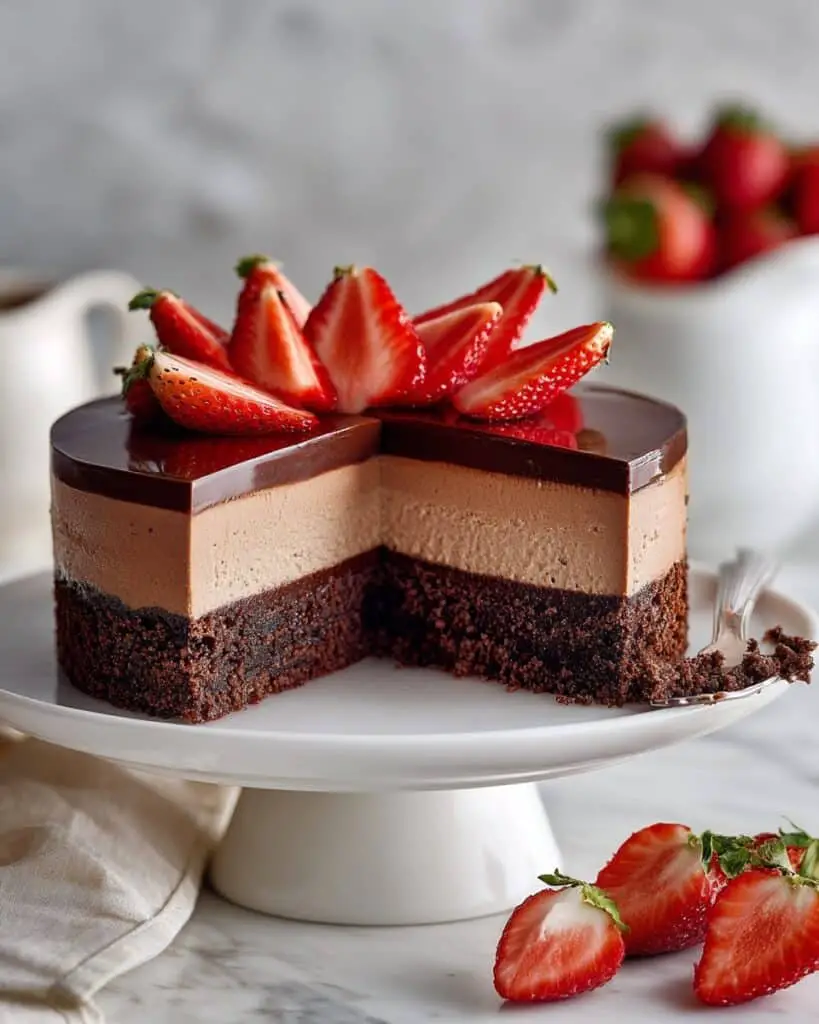 Chocolate Brownie Mousse Cake Recipe