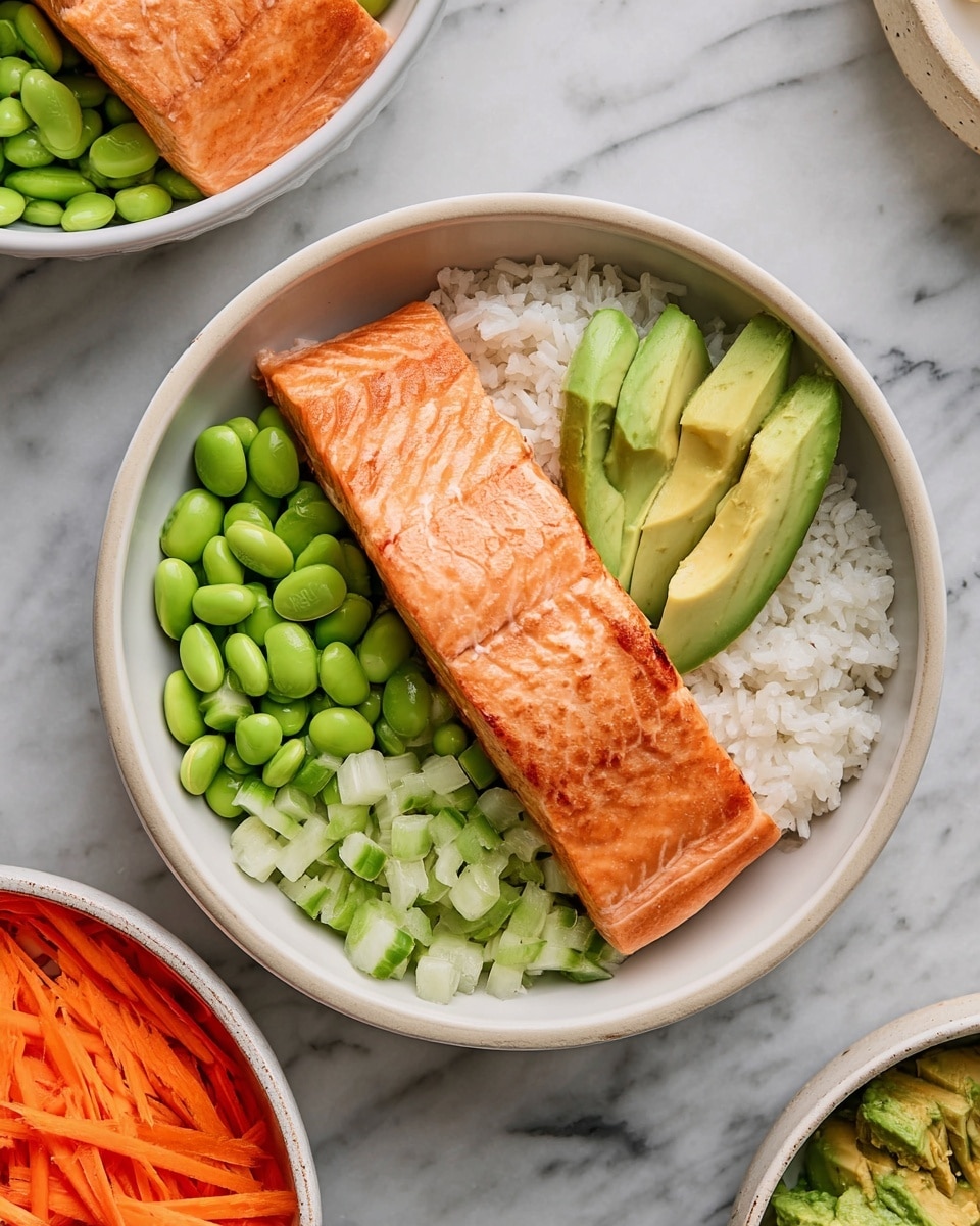 Veggie-Loaded Sesame-Soy Salmon Bowls Recipe