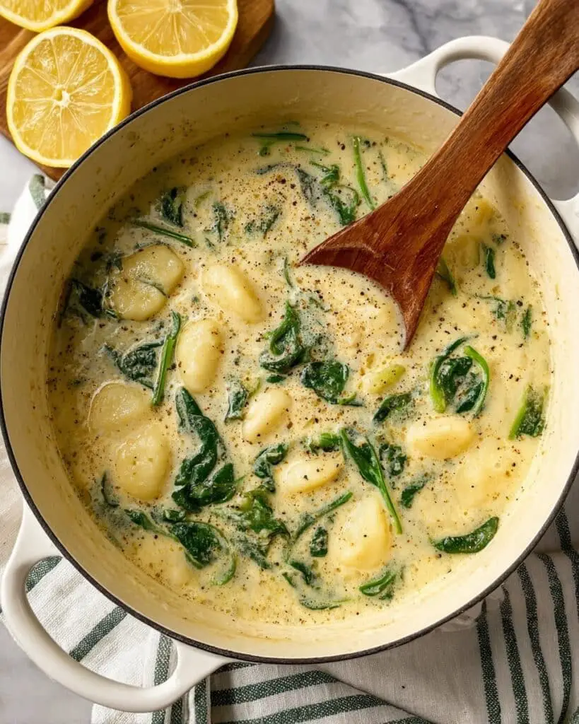 Vegan Spinach Artichoke Gnocchi Soup Recipe