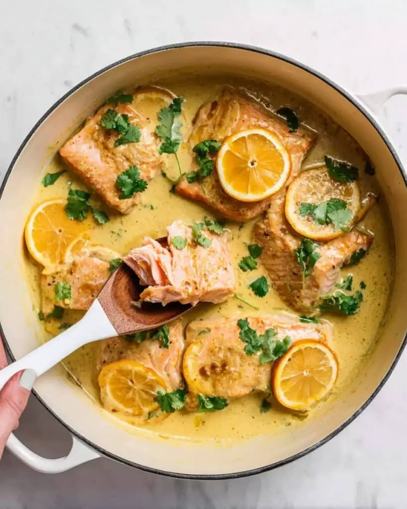 Coconut Orange Poached Salmon Recipe