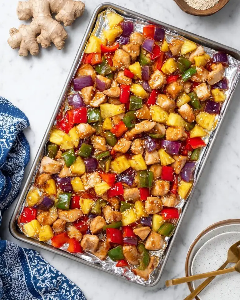 Hawaiian Chicken Sheet Pan Dinner Recipe
