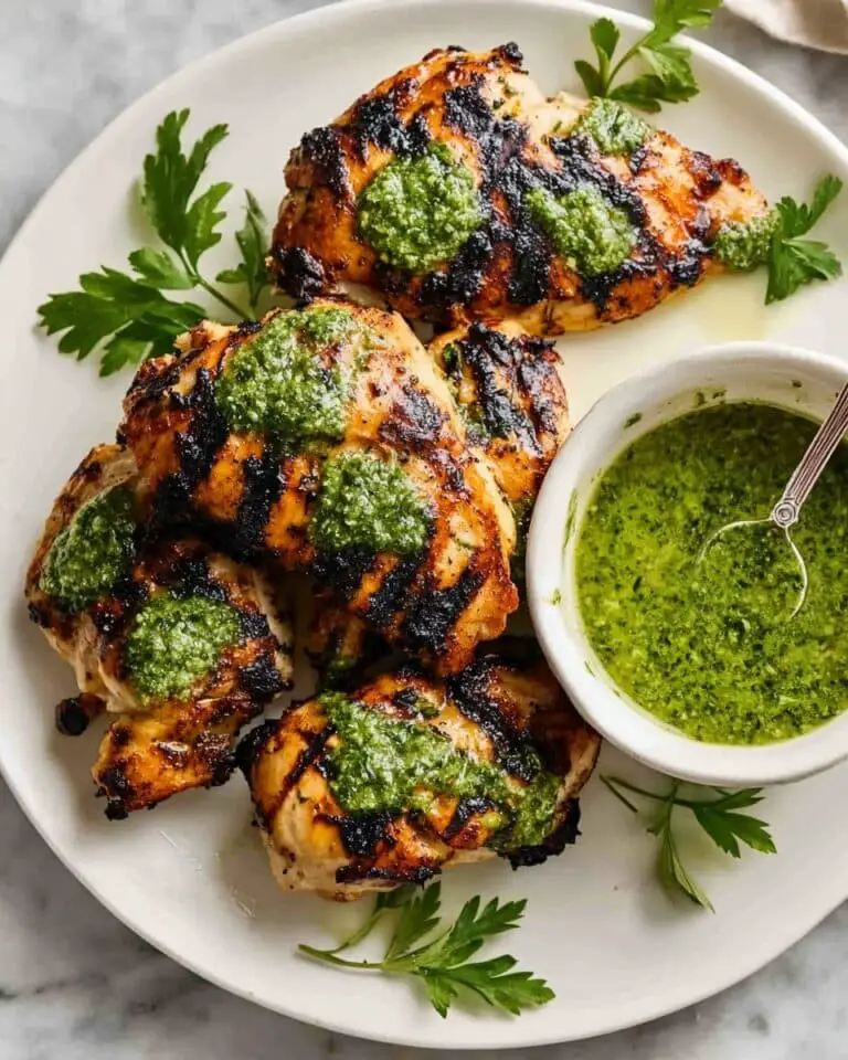 Grilled Chimichurri Chicken with Marinated Breasts and Juicy Thighs Recipe