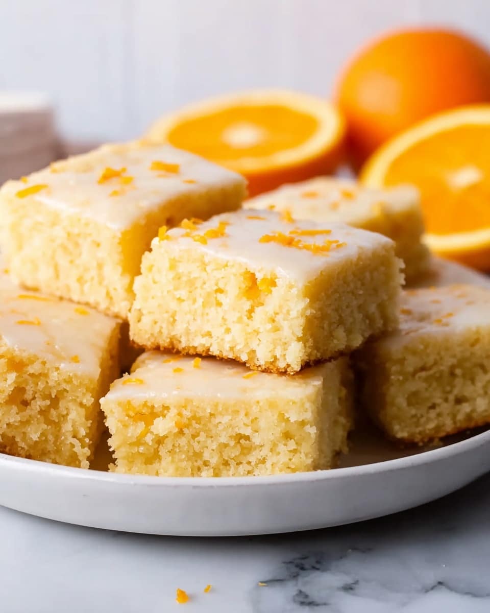 Orange Zest Brownies with Tangy Orange Glaze Recipe