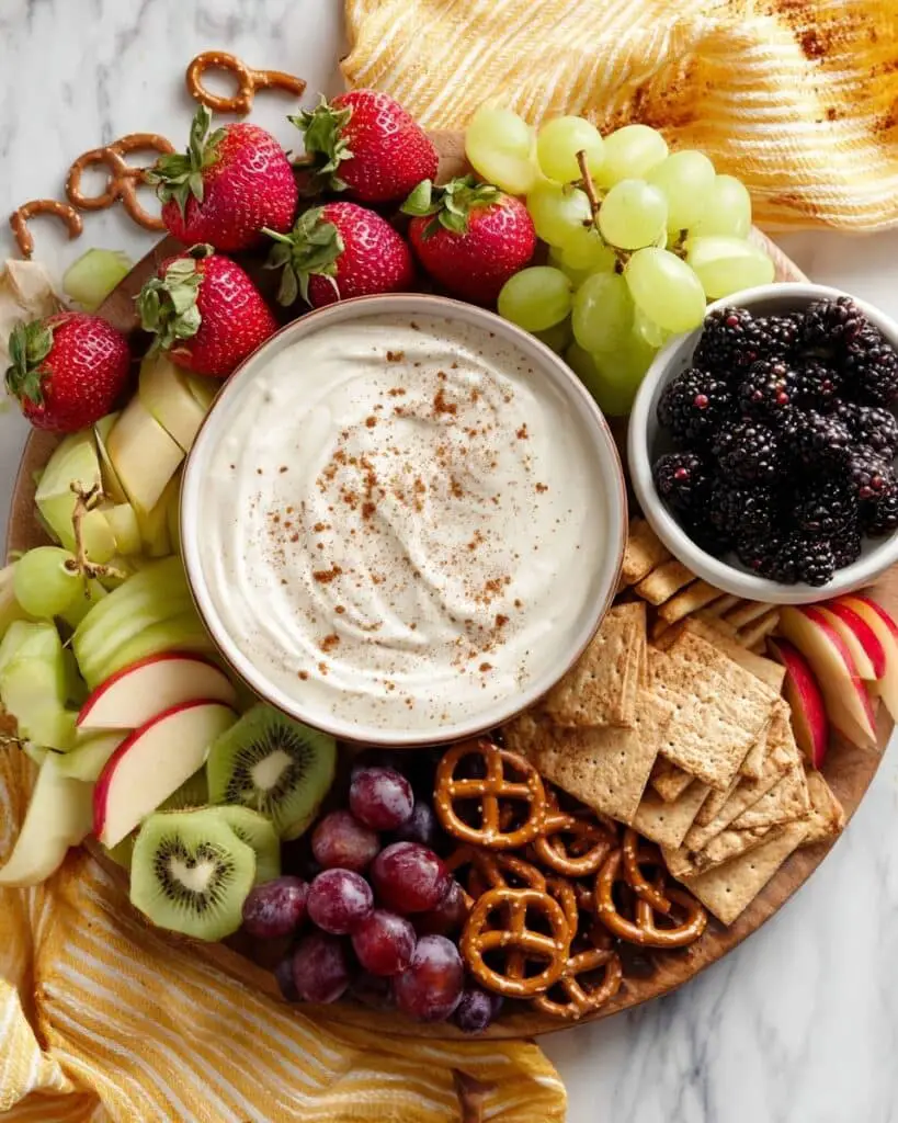 Creamy Fruit Dip with Vanilla, Cinnamon, and Maple Syrup Recipe