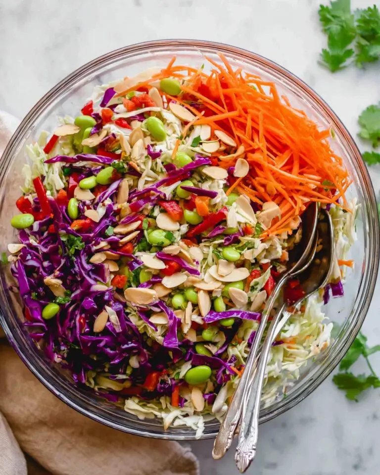 Asian Cabbage Salad with Toasted Almonds and Ginger Vinaigrette Recipe