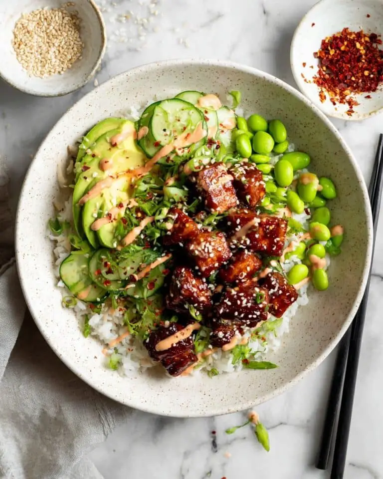Honey Sriracha Salmon Bowls Recipe