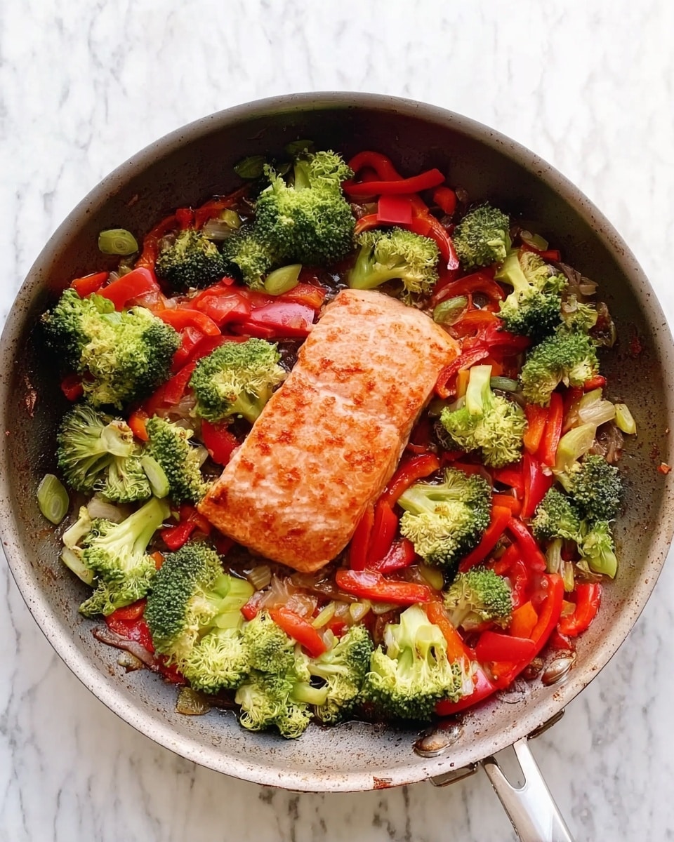 Asian Glazed Salmon with Crispy Vegetables Recipe
